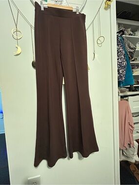 Bershka Chocolate Brown Flared Pants